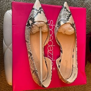 Snake Print Flats